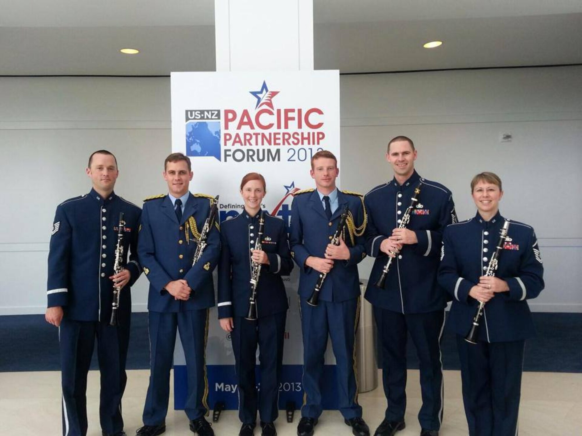 Members of The United States Air Force Band were afforded the opportunity to work in a joint capacity with members of the Royal New Zealand Air Force Ban
