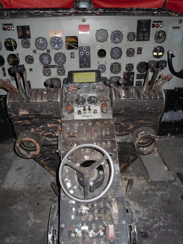 DAYTON, Ohio -- This photo shows the amount of work needed in the C-82 flight deck. (Photo courtesy of Garry Guthrie)