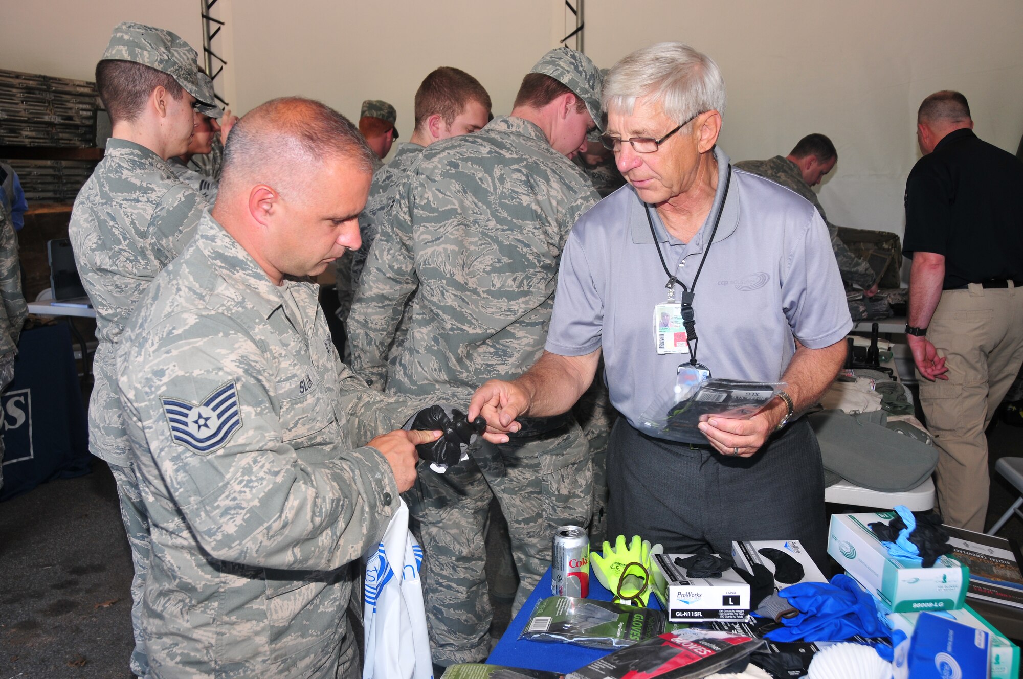 Industries for the Blind hosted the annual Vendor Fair and picnic supporting the 171st Air Refueling Wing’s IBExpress store 5 Jun 2013. Eight vendors that have commercial contracts with Industries for the Blind came to the 171st to give Wing members a preview of products that are available through the IBExpress store on base. Although the 11 stores that the Industries for the Blind operates sell commercial products, many are made by visually impaired people. (U.S. Air National Guard Photo By: Tech. Sgt. Shawn Monk/Released)