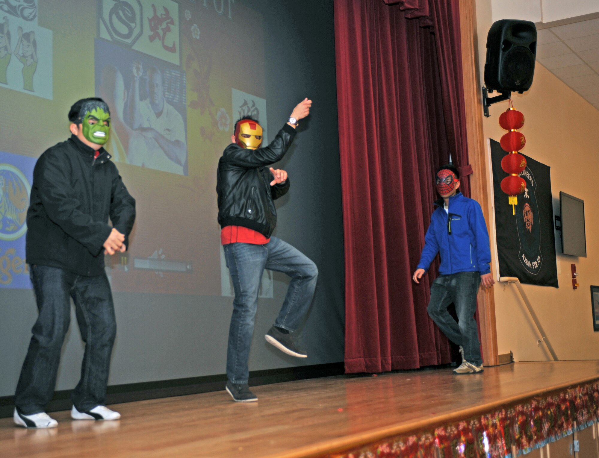 Members of the 428th Fighter Squadron play a game during the recent Chinese New Year celebration Feb. 7, 2013, at Mountain Home Air Force Base, Idaho. The squadron recently went more than 1,500 days without an alcohol related incident due in large part to members always having a plan to get each other home when they are drinking. (U.S. Air Force photo by Senior Airman Benjamin Sutton/Released)