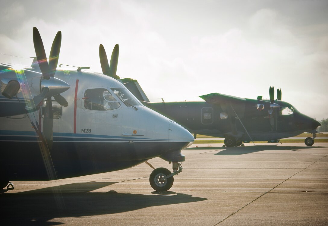 The Air Force Special Operations Command-owned C-145 Skytrucks are now the primary aircraft on the 919th Special Operations Wing flightline at Duke Field. The aircraft is used in Aviation Foreign Internal Defense training, the new mission of the reserve wing. The wing’s 5th Special Operations Squadron currently trains active-duty and reserve Airmen on the new mission. The 711th Special Operations Squadron will be reserve operational AVFID squadron with its active-duty counterpart the 6th Special Operations Squadron. (U.S. Air Force photo/Tech. Sgt. Samuel King Jr.)