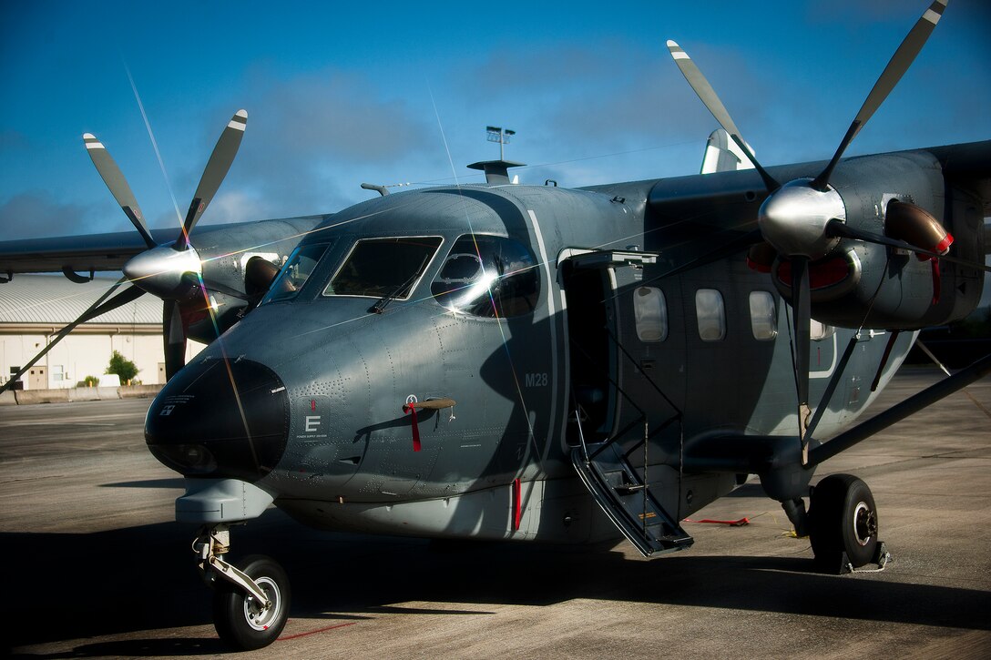 The Air Force Special Operations Command-owned C-145 Skytruck is now the primary aircraft on the 919th Special Operations Wing flightline at Duke Field.  The aircraft is used in Aviation Foreign Internal Defense training, the new mission of the reserve wing.  The wing’s 5th Special Operations Squadron currently trains active-duty and reserve Airmen on the new mission.  The 711th Special Operations Squadron will be reserve operational AVFID squadron with its active-duty counterpart the 6th Special Operations Squadron.  (U.S. Air Force photo/Tech. Sgt. Samuel King Jr.)