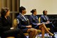 Gail Lee (left to right), Chief Master Sgt. Trae King,  Capt. Amanda Mason and Lt. Col. Tiaa Henderson participated in an Air Force panel discussion on why women are leaving the Air Force during the 2013 Joint Women's Leadership Symposium held in National Harbor, Md., June 7, 2013. (U.S. Air Force photo/Desiree N. Palacios)