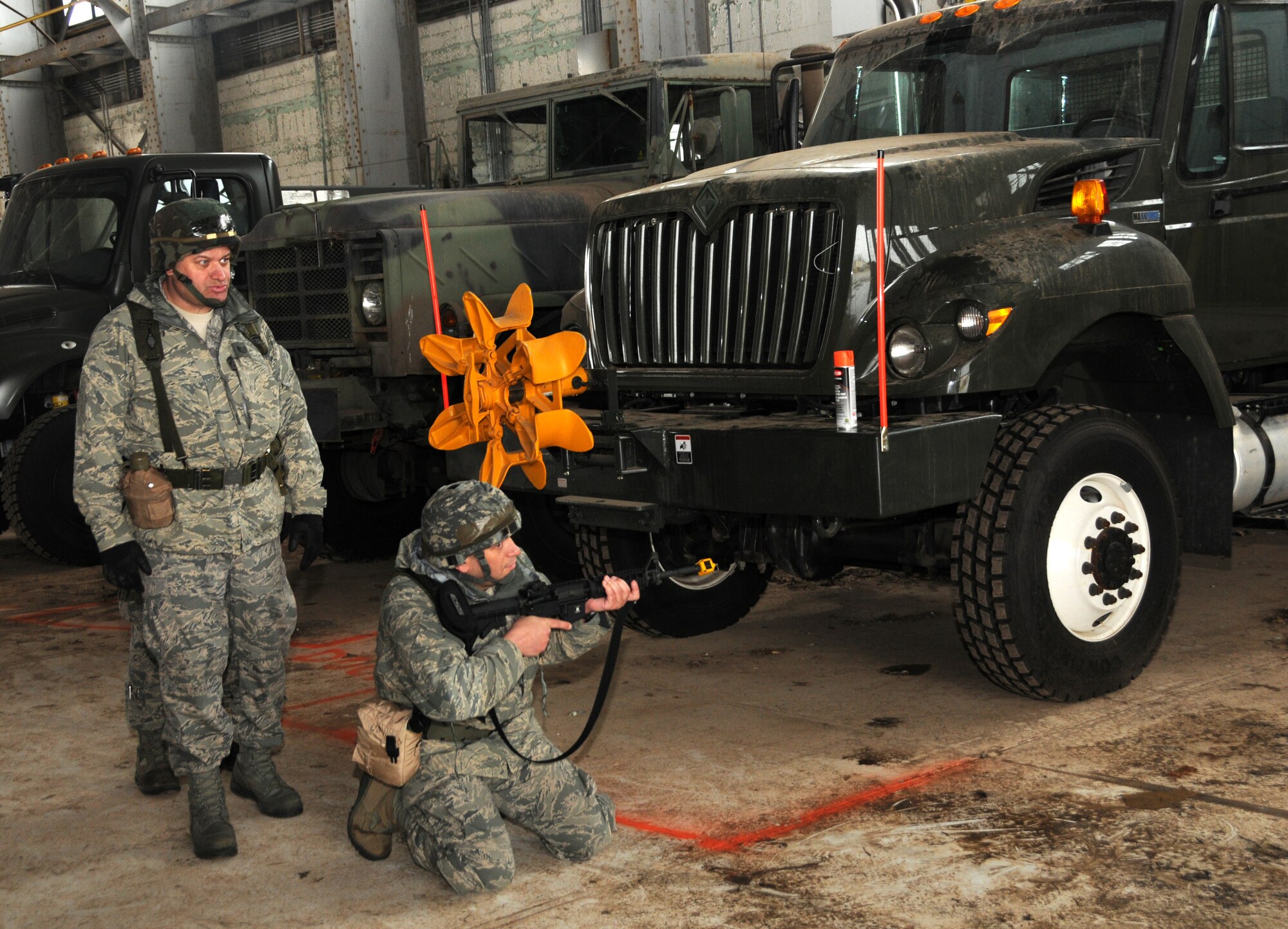 During a four-day exercise held in mid-March at Horsham Air Guard Station, members of the 201st RED HORSE, Detachment 1 practiced many combat scenarios. Mock chemical attacks, infiltrators and equipment destruction test the unit’s plans and challenge each individual’s training.