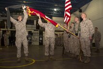 4th Law Enforcement Battalion's Commanding Officer Lt. Col. Sidney R. Park and Sgt. Maj. Trevor Kent uncase the Colors during a unit activation ceremony June 8. The battalion originally activated Aug. 24, 1943, in Camp Pendleton, Calif., as 4th Military Police Company. It deactivated two years later after participating in four World War II campaigns. It reactivated in 1966 then deactivated in 1975 after relocating to New Orleans. The battalion reactivated a second time Sept. 26, 2012. For additional imagery from the event, visit www.facebook.com/rstwincities. 