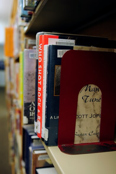 Books of all genres await readers at the Whiteman Air Force Base Library, May 23, 2013. The library holds a vast collection of more than 25,000 books, movies, CDs, audio books and other materials. (U.S. Air Force photo by Airman 1st Class Shelby R. Orozco/Released)