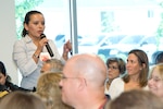 Dr. Yessica Chaparro, Deputy Director of Emerging and Reemerging Diseases in the Emergency Health Department of Mexico’s Ministry of Health, discusses government actions during a hypothetical pandemic influenza in North America during U.S. Northern Command’s Trinational Pandemic Influenza Tabletop Exercise and Seminar in Colorado Springs, Colo., on June 16, 2008.