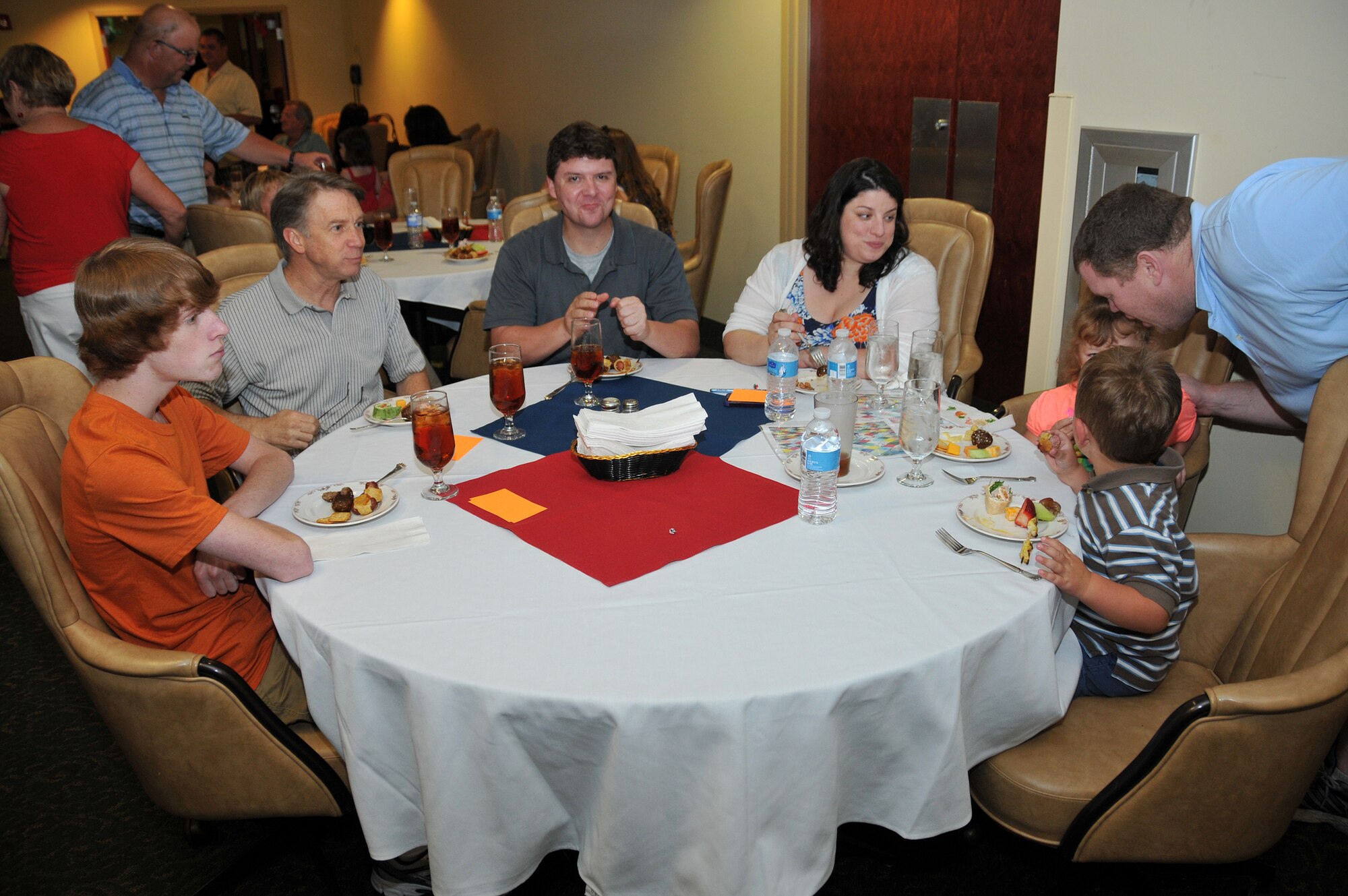 Family and friends gathered June 8 at the Consolidated Club here to celebrate the life and contributions of Charles “Doug” Conner, former ground safety manager for Dobbins Air Reserve Base. Chief among his remembered contributions is the running trail that runs the one mile from Dobbins Inn to the Base Exchange, parallel to Atlantic Ave. (U.S. Air Force photo/Senior Airman Elizabeth Van Patten)