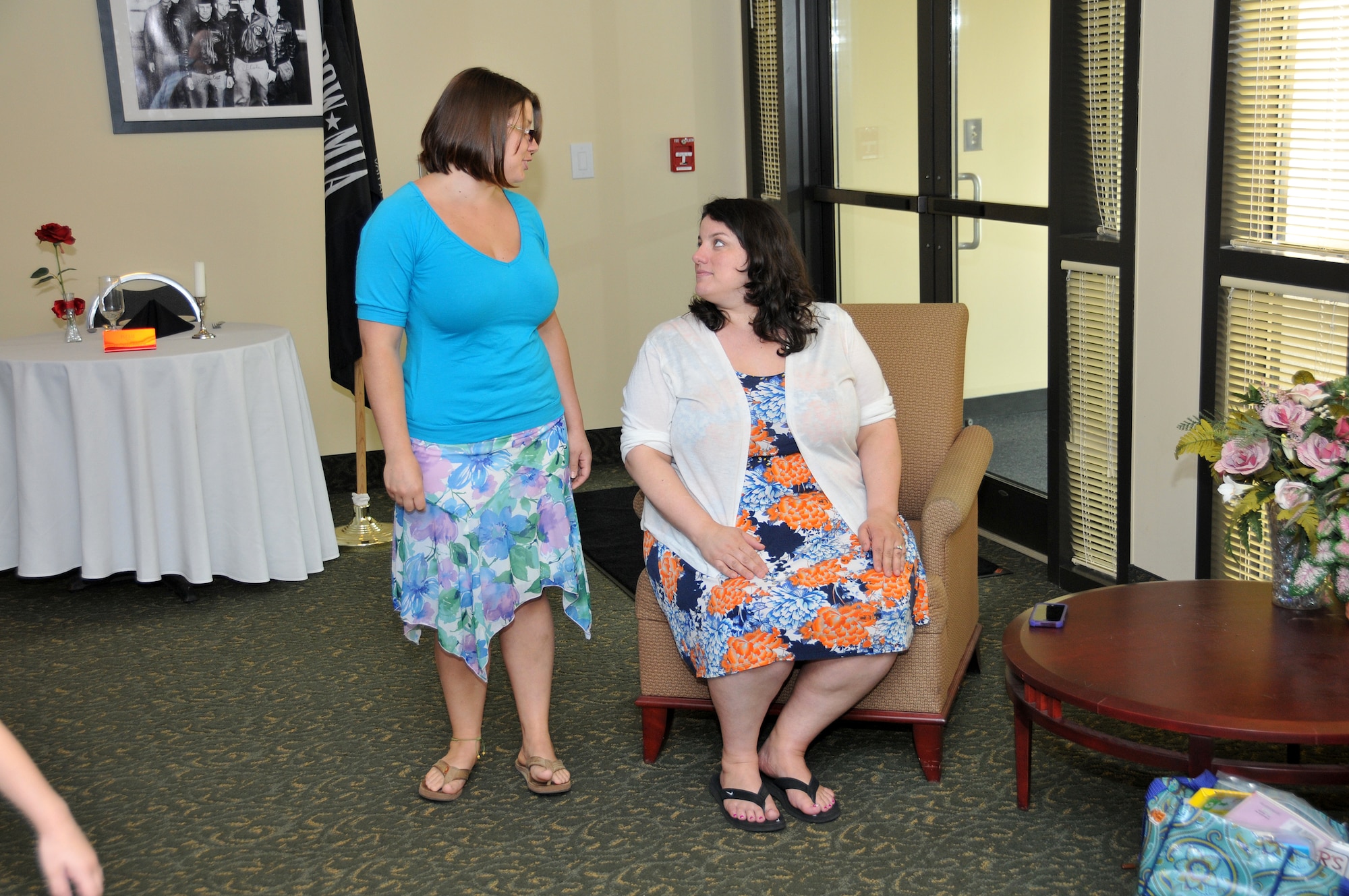 Family and friends gathered June 8 at the Consolidated Club here to celebrate the life and contributions of Charles “Doug” Conner, former ground safety manager for Dobbins Air Reserve Base. Chief among his remembered contributions is the running trail that runs the one mile from Dobbins Inn to the Base Exchange, parallel to Atlantic Ave. (U.S. Air Force photo/Senior Airman Elizabeth Van Patten)