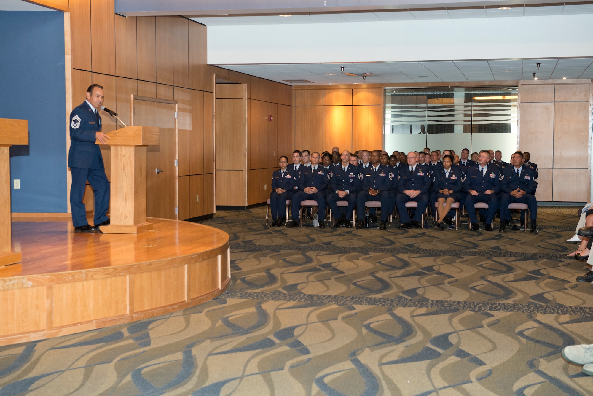 One hundred thirty-seven Community College of the Air Force associate degrees were awarded during a commencement ceremony held at Horizons, June 11. (U.S. Air Force photo by Lisa Norman) 