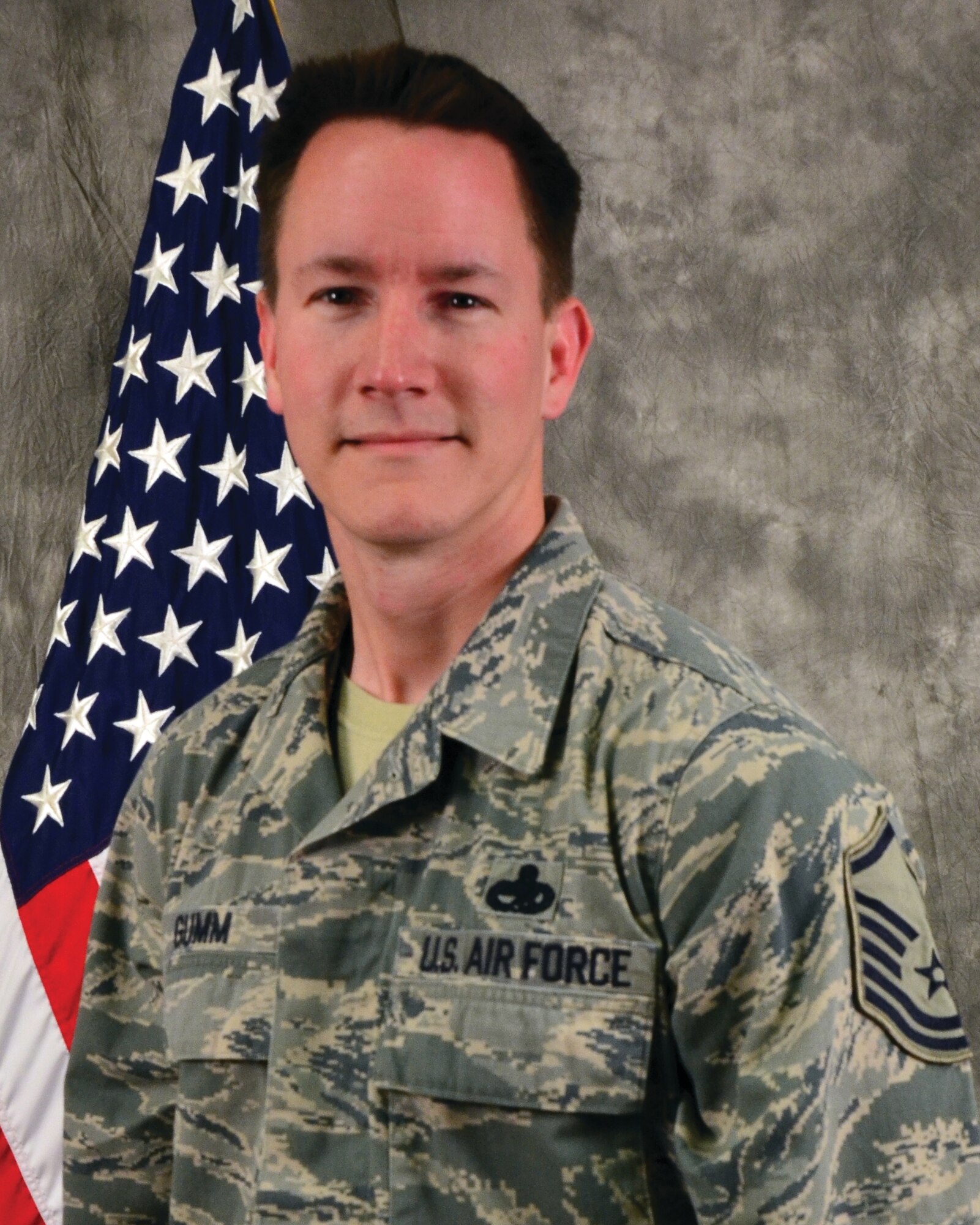 WRIGHT-PATTERSON AIR FORCE BASE, Ohio - Master Sgt. Jason Gumm, 445th Maintenance Squadron propulsion flight chief, is the 445th Airlift Wing Senior NCO of the Quarter, second quarter. 