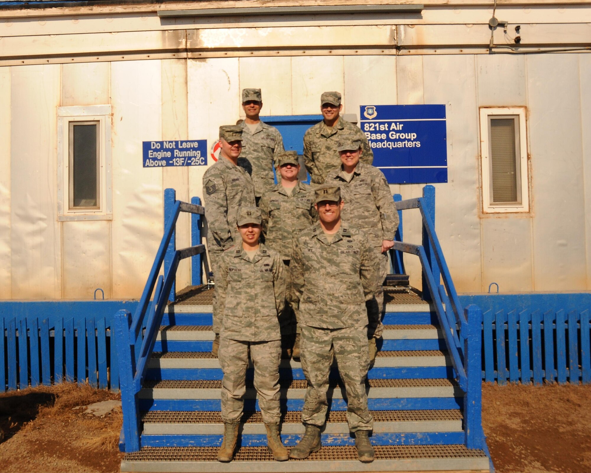 The 821st Support Squadron airfield operations and logistics flights were named the April Gold Knight winner for their resupply efforts. The 821st Air Base Group, located 750 miles north of the Arctic Circle, is one of six installations operated by the 21st Space Wing. (U.S. Air Force photo/Senior Airman James Sparks)
