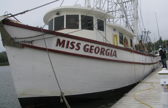 In order to expedite investigations of bottom conditions for use in the Charleston Harbor Post-45 study, the Charleston District leased and outfitted a local shrimp boat for prolonged voyages. 