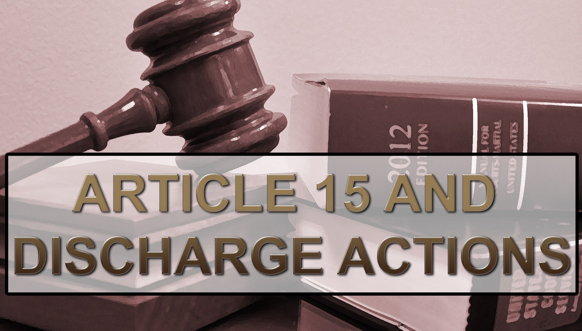 Article 15 and discharge actions. (U.S. Air Force graphic/ Airman 1st Class Erica Rodriguez)