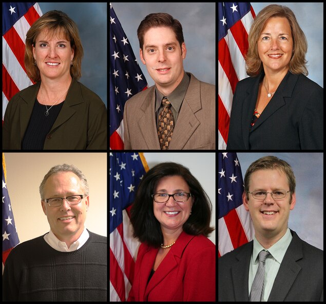 AFRL’s Directed Energy and Space Vehicles STEM Team, winners of the 2013 STEM Team Award from the Federal Laboratory Consortium for Technology Transfer:  (from left) Casey DeRaad, David Hostutler, Ronda Cole, Mitchell Thierry, Dr. Stacie Williams, and Dr. David Voss