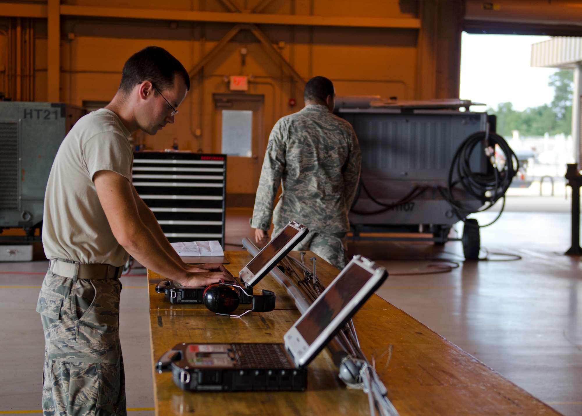 Airman 1st Class Igor Tavuhnyanskiy reviews a technical order at the Aerospace Ground Equipment dispatch facility on Hurlburt Field, Fla., June 4, 2013. Technical orders are step-by-step instruction designed to walk maintainers through a repair or inspection process correctly and safely.
(U.S. Air Force Photo / Staff Sgt. John Bainter)
