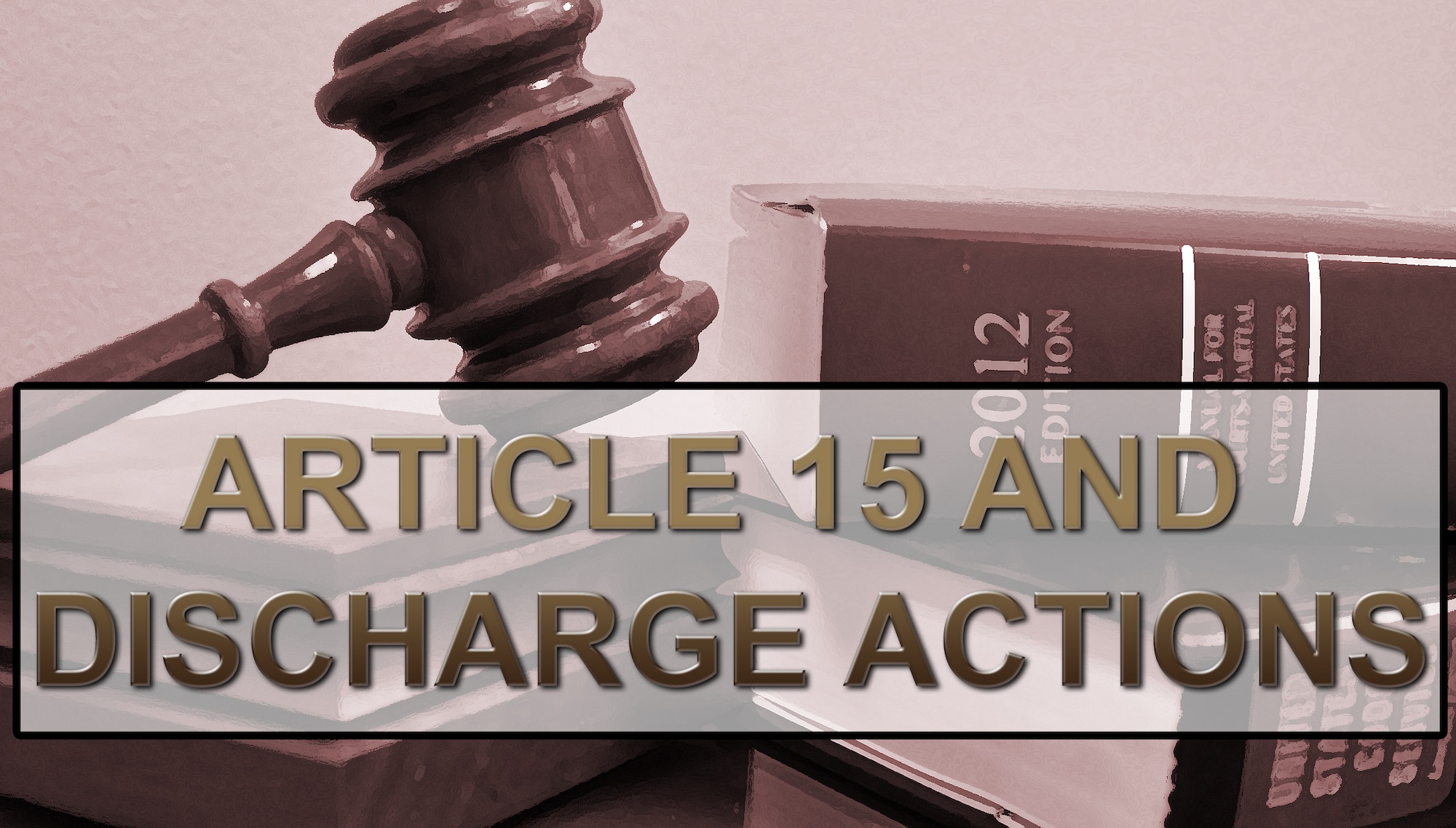 Article 15 and discharge actions. (U.S. Air Force graphic by Airman 1st Class Erica Rodriguez)