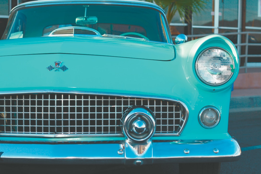Jerry Marquit is the owner of a 1955 Ford Thunderbird. Marquit was participating in the 13th Annual Twentynine Palms Car Show. I’ve owned it for about a month and a half,” said Marquit. “I just had it delivered. I had a 1964 T-Bird, same exact color. I gave it to my son because he loved it so much. He’s a master sergeant and I gave it to him as a retirement gift.”