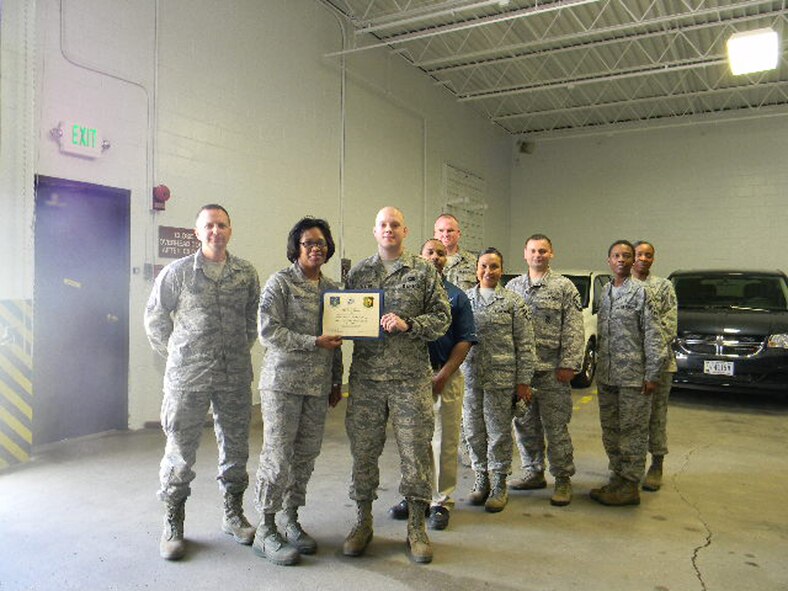 MINOT AIR FORCE BASE, N.D. -- The Minot AFB Top-3 would like to recognize Airman 1st Class Jonah D. Easter, 5th Logistics Readiness Squadron, for his commitment to Team Minot.  His display of professionalism and excellence went above and beyond while supporting the 5th Bomb Wing and 91st Missile Wing missions. Easter proves his dedication to service by giving back to the local Minot community. In his off time, he coaches a youth center basketball team of 12 young men who enjoys his mentorship. Additionally, he was hand selected to represent the 5th LRS as the AFAF liaison, resulting in the base reaching its FY 13 goal of $92,541. Furthermore, Easter completed the two-week Honor Guard course, culminating in his induction into the elite Minot AFB HG team. (Courtesy photo)