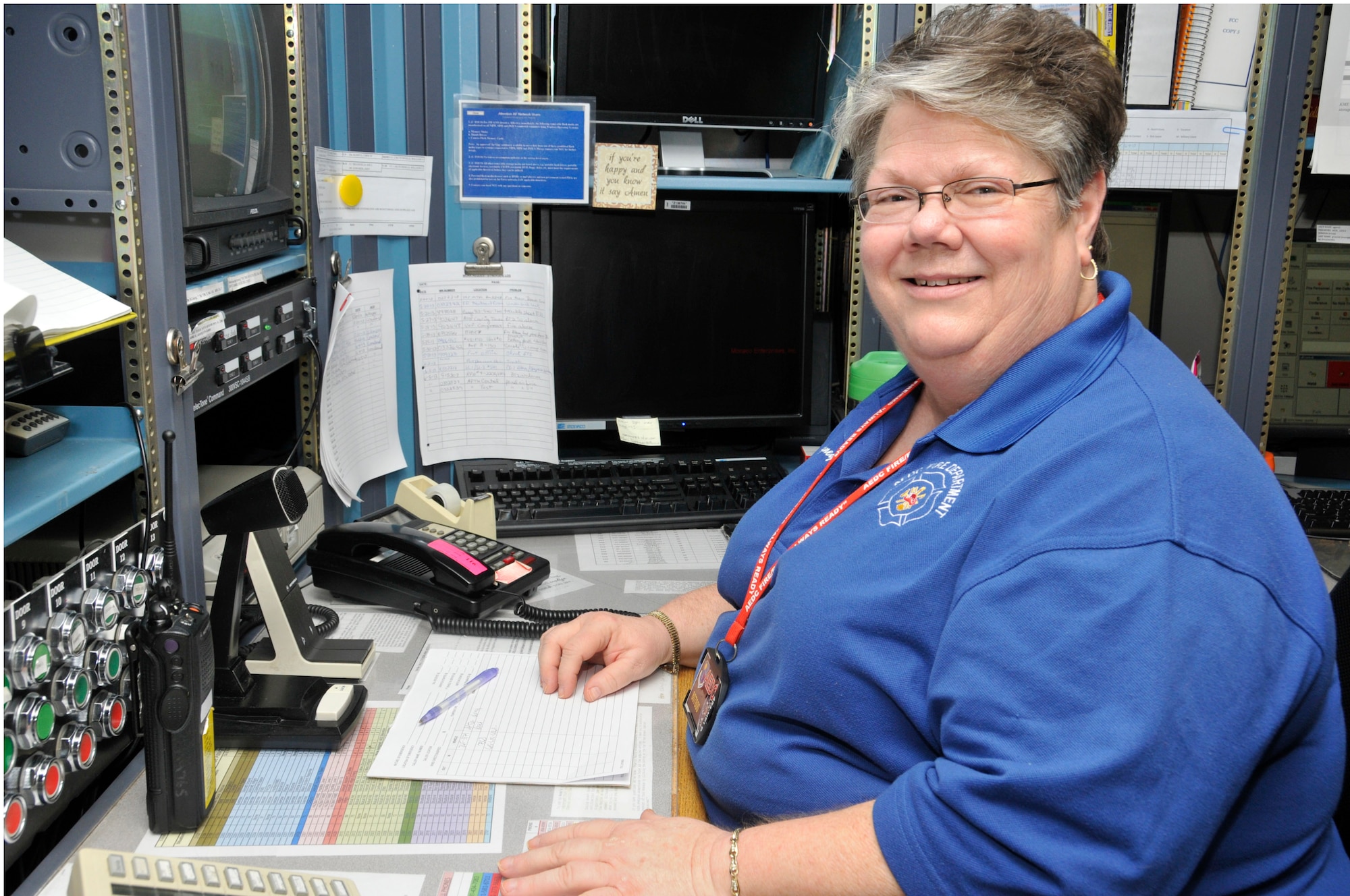 Terri Rigney is an AEDC fire dispatcher and recipient of EMS Star of Life. (Photo by Rick Goodfriend)
