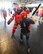Ms. Lori Ewald, Honorary Commander for the 436th Contracting Squadron, (wearing jeans) wields a simulated ASP baton while sparring with a 436th Security Forces Squadron member wearing a protective red suit to experience some of the training Raven's go through during an in-depth tour of Dover Air Force Base, Delaware's 436th Security Forces Squadron, June 5, 2013. Raven's are highly trained Security Forces personnel who deploy with military aircraft and provide on-site security for the aircraft around the world.  (U.S. Air Force photo/Greg L. Davis)
