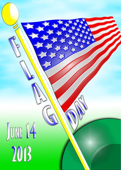 On June 14, Americans celebrate the adoption of the first national flag. (U.S. Air Force graphic by Tech. Sgt. Joseph McKee)
