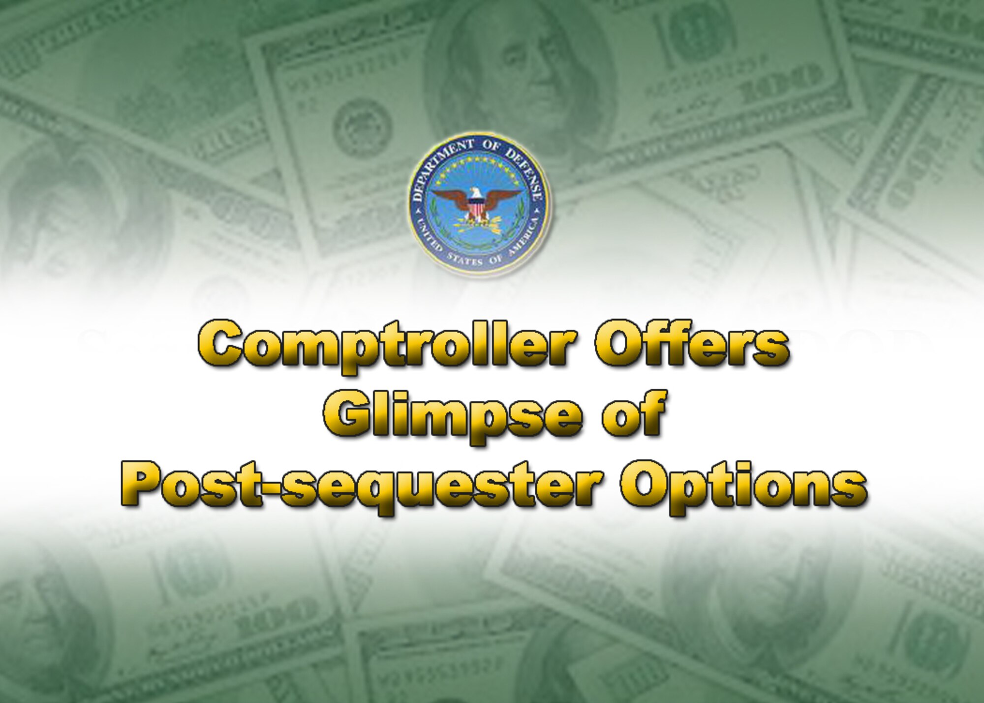 Comptroller Offers Glimpse of Post-sequester Options

