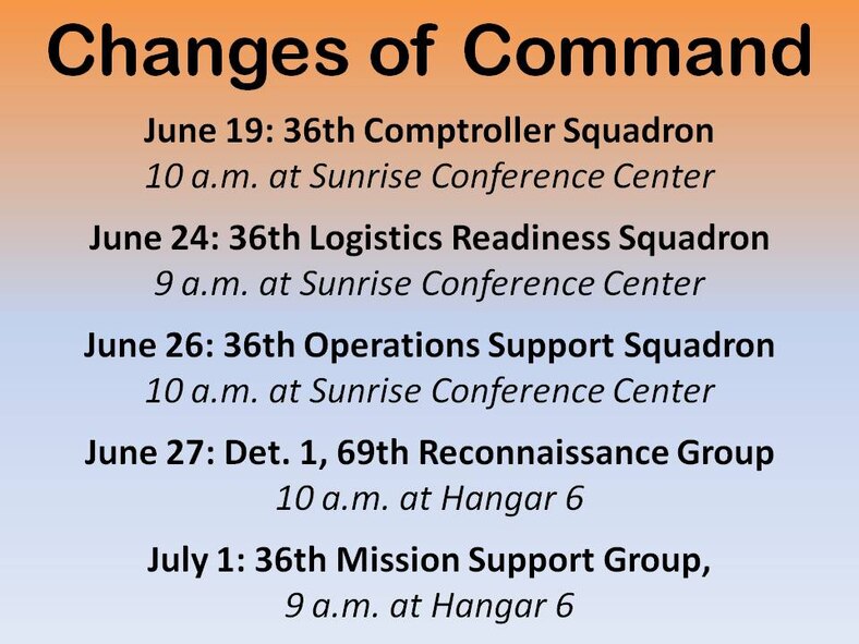 Changes of Command