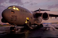 Members of a Mobile Aeromedical Staging Facility team from MacDill Air Force Base, Fla., board a plane headed to Corpus Christi, Texas. The MASF team deployed in support of U.S. Northern Command, which is supporting federal, state and local Hurricane Ike response efforts there.