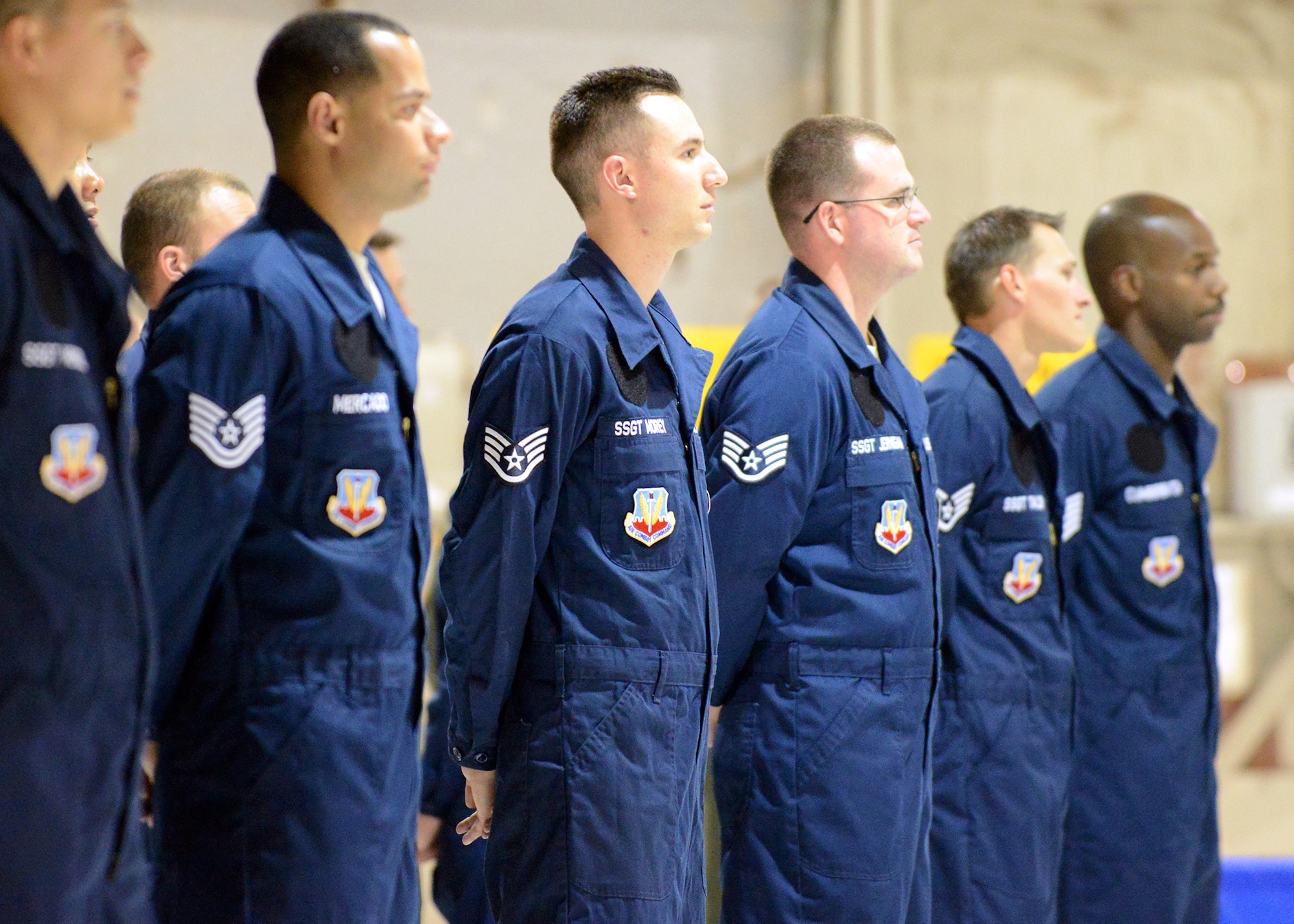 The 31st Test and Evaluation Squadron recently honored 16 dedicated crew chiefs during a recognition ceremony in Hangar 1810 June 14. The ceremony marked a milestone that coincided with the squadron’s recent acquisition of its first F-35 Lightning II aircraft specifically assigned for operational test and evaluation. (U.S. Air Force photo by Jet Fabara)