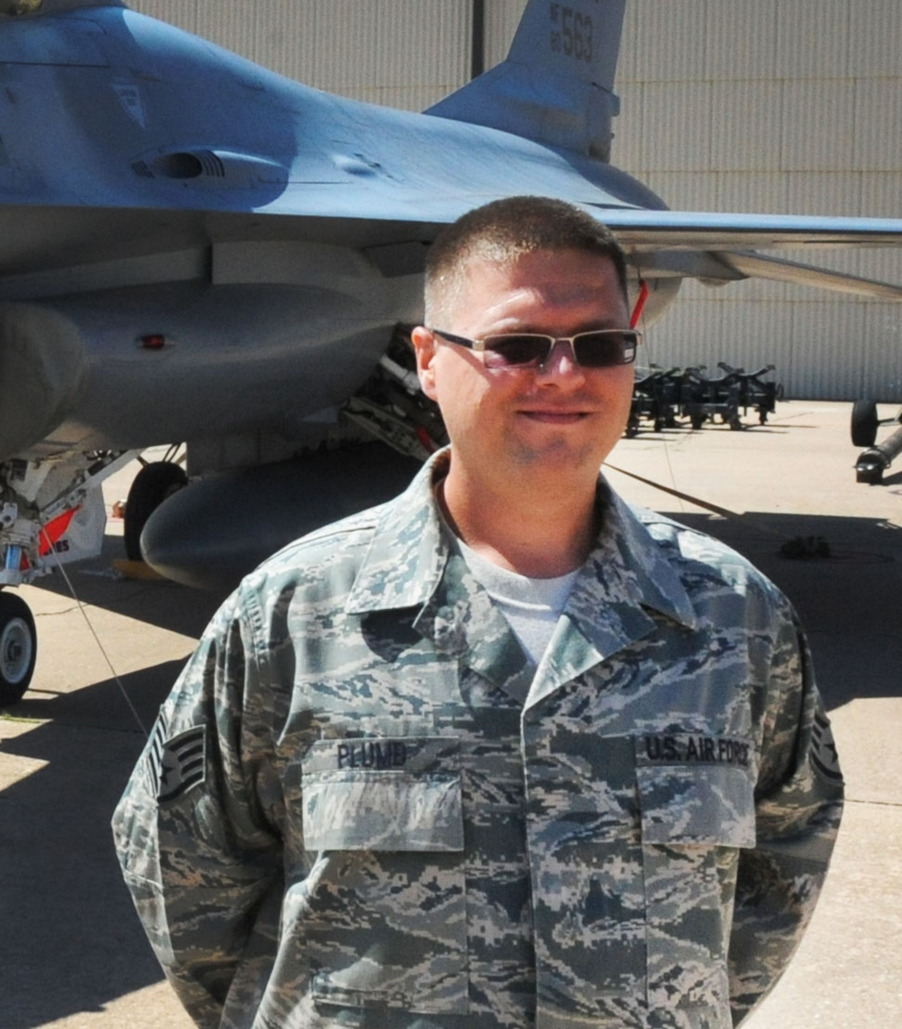 Staff Sgt. Jeffrey Plumb earned the ACE award June 12 at Sheppard. The ACE award is given for achieving a 100 percent average throughout the course. (U.S. Air Force photo by Airman 1st Class Jelani Gibson) 