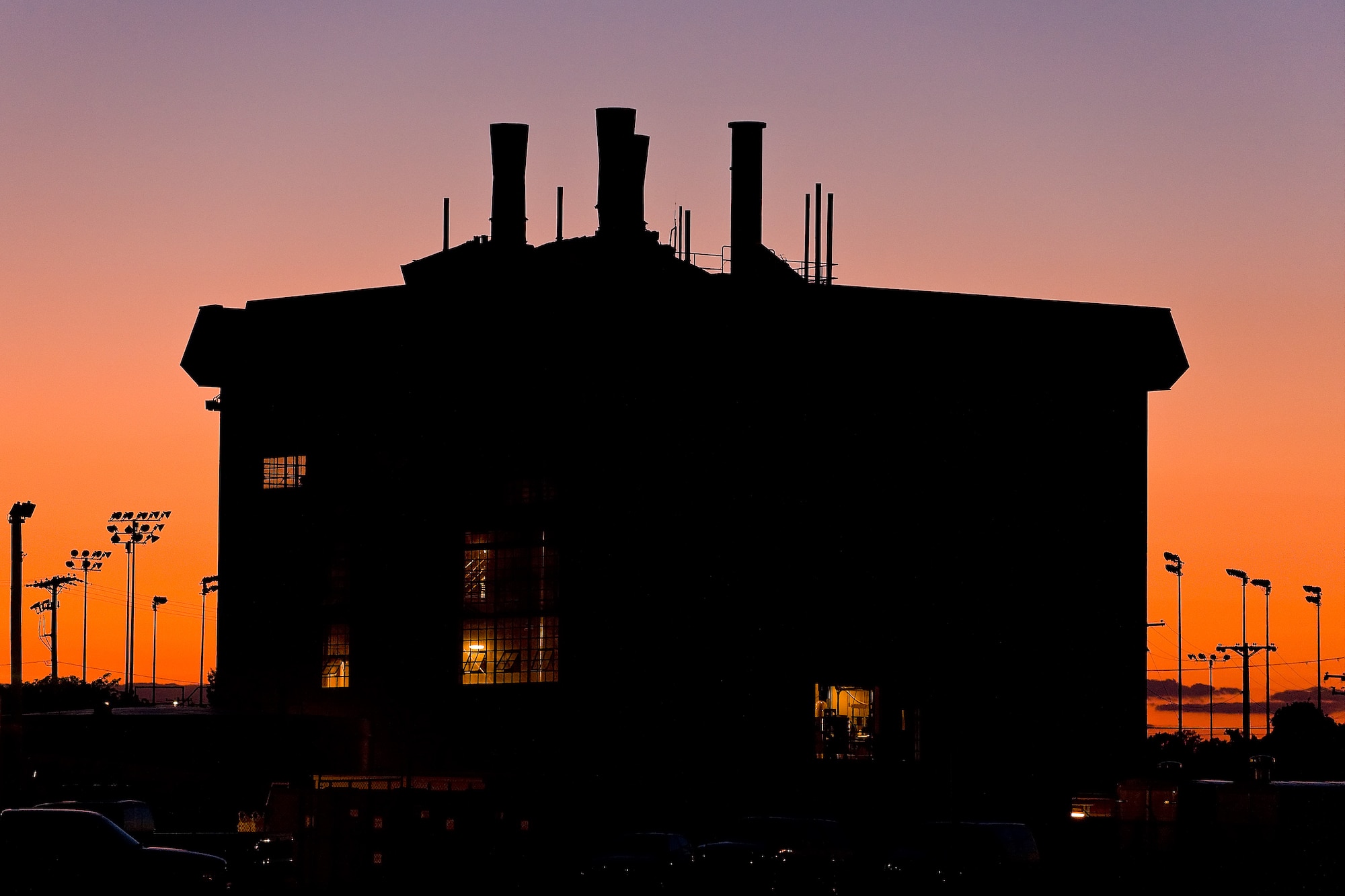 The heat plant on Dover Air Force Base, Del., was decommissioned Sept. 28, 2012, after having been operated continuously since 1954. The plant was replaced by a natural gas heating system that will provide hot water and heat for the base. (U.S. Air Force photo/Roland Balik) 