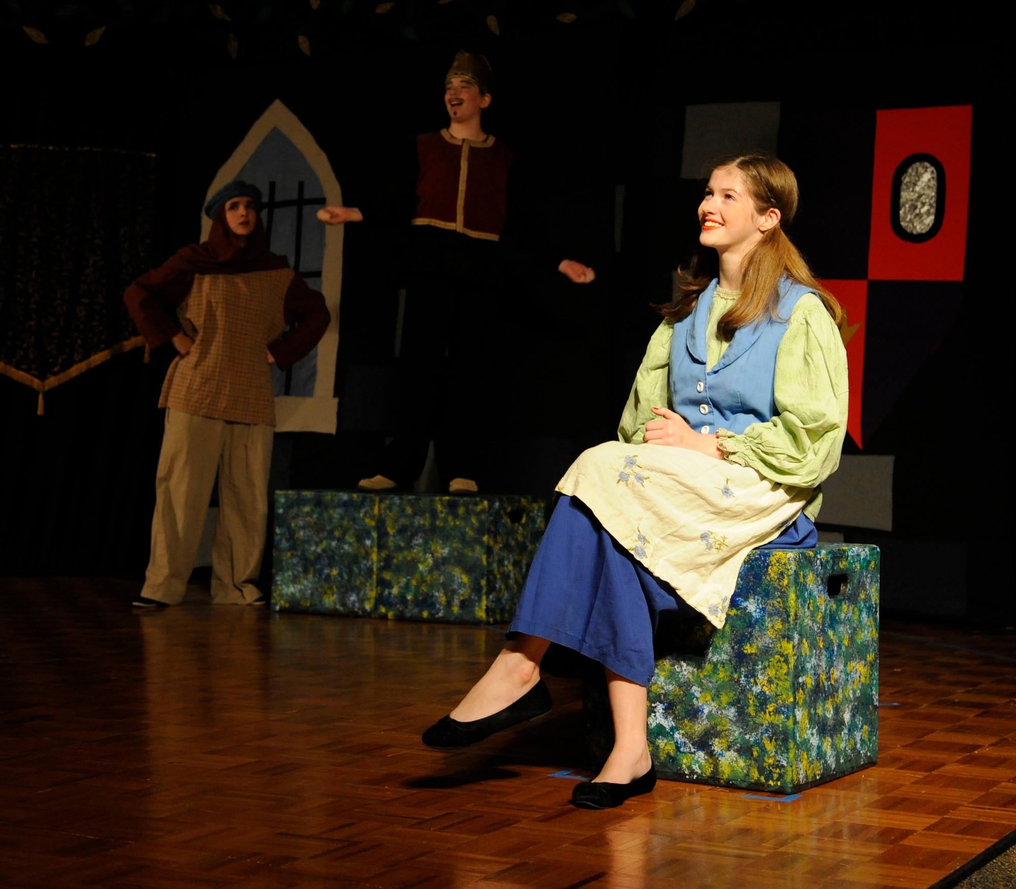 Snow White, portrayed by Krista Schneider, is introduced as the titular character on Barksdale Air Force Base, La., June 14, 2013. The tale of Snow White was published in 1812 by The Brothers Grimm and has been adapted many times into feature films, plays and novelizations. (U.S. Air Force photo/Airman 1st Class Andrew Moua)