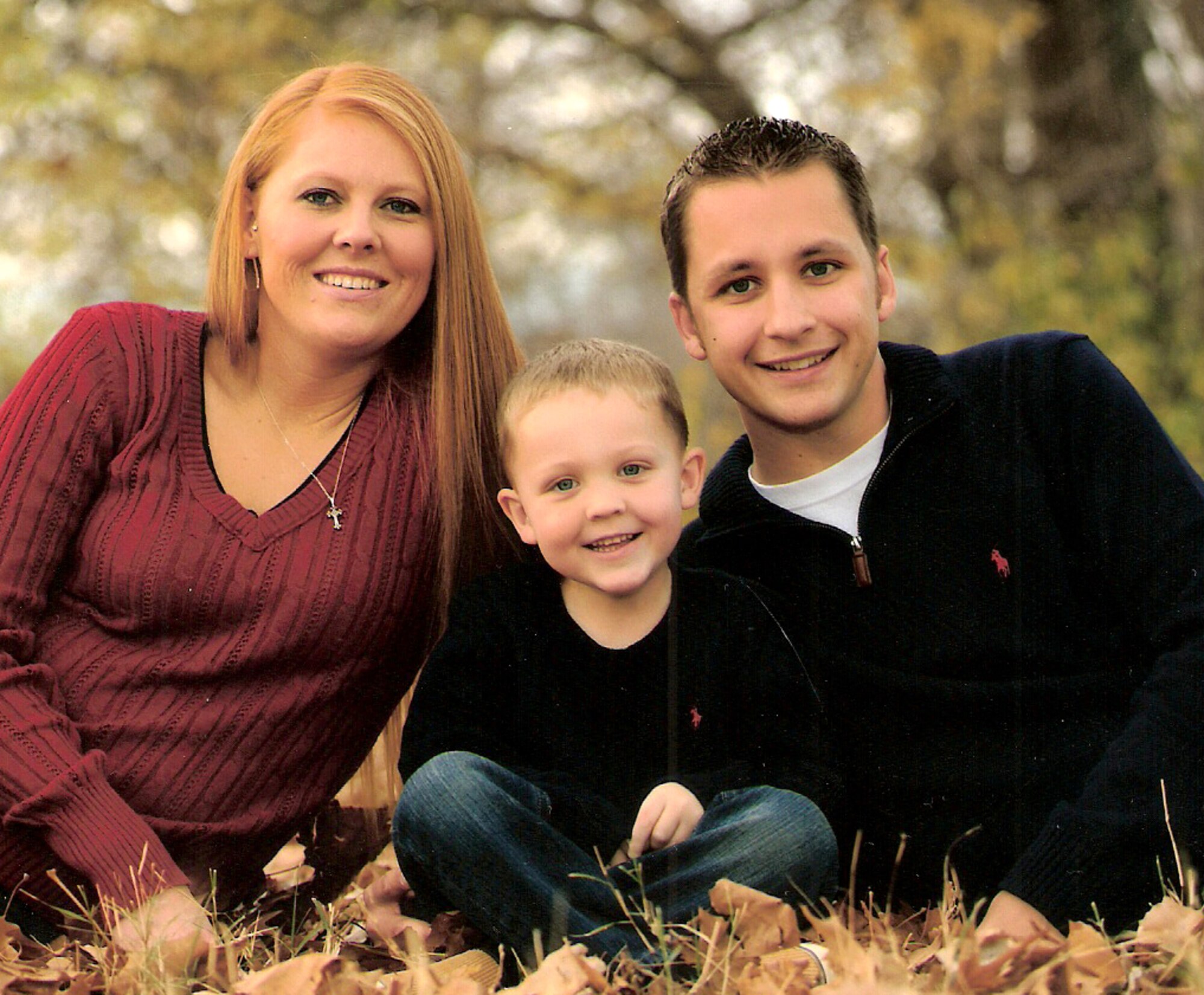 Joe Webb, right, Staff Sgt. Candy Webb, left, and their son, Jackson. (Courtesy photo)