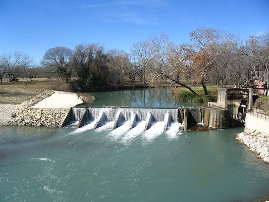 The San Marcos River at Luling, Texas.

