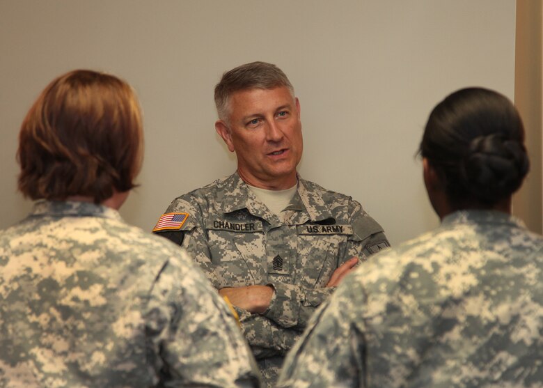 SMA Raymond T. Chandler, the highest ranking Non-Commissioned Officer in the Army visited the Washington Aqueduct to learn more about the Corps' unique and diverse mission, June 5. USACE Command Sgt. Maj. Karl J. Groninger  accompanied SMA Chandler on the tour and both were able to talk to District Employees who ensure safe, drinking water for all of DC, the City of Falls Church and Arlington County, Va.