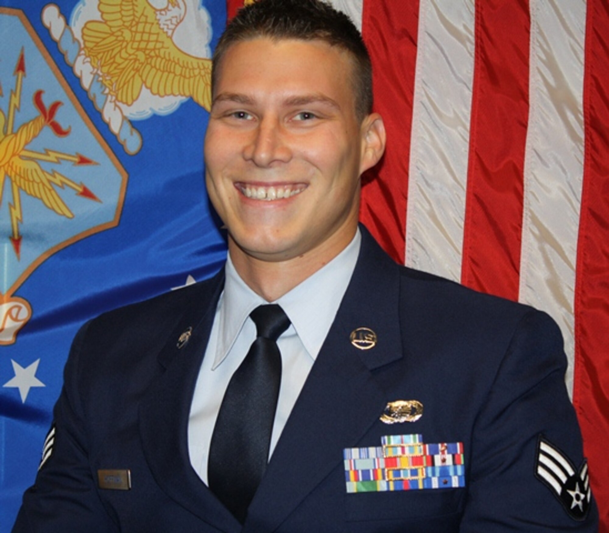 Airman Leadership School photo for Senior Airman Andrew Hoffman, 82nd Contracting Squadron. Hoffman was named Sheppard ALS class 13-F's Commandant Award winner June 20. (U.S. Air Force courtesy photo)