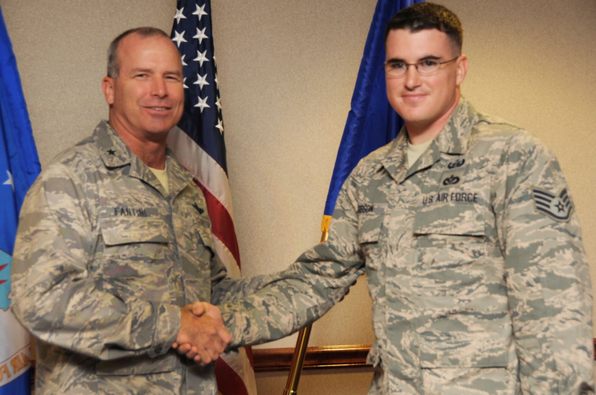 Staff Sgt. Cooper Gibson was selected as the commander's "wingman of choice" June 19. He was selected based on professionalism and work ethic. (U.S. Air Force photo by Kimberly Goff) 
