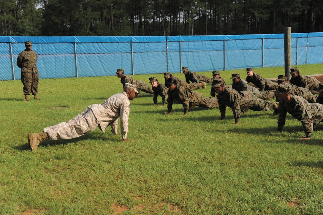 About 25 Marine Corps Junior Reserve Officers’ Training Corps cadets from Dougherty Comprehensive High School, Albany, Ga. trained at Marine Corps Logistics Base Albany for their Cadet Leaders’ Camp, June 11-13.During their two days of training, the cadets tested their abilities on an obstacle course, toured Marine Depot Maintenance Command, conducted a land navigation course, sword manual drill as well as watched a military working dog demonstration.MCLB Albany and Marine Corps Logistics Command Marines helped mentor the cadets during their various events.