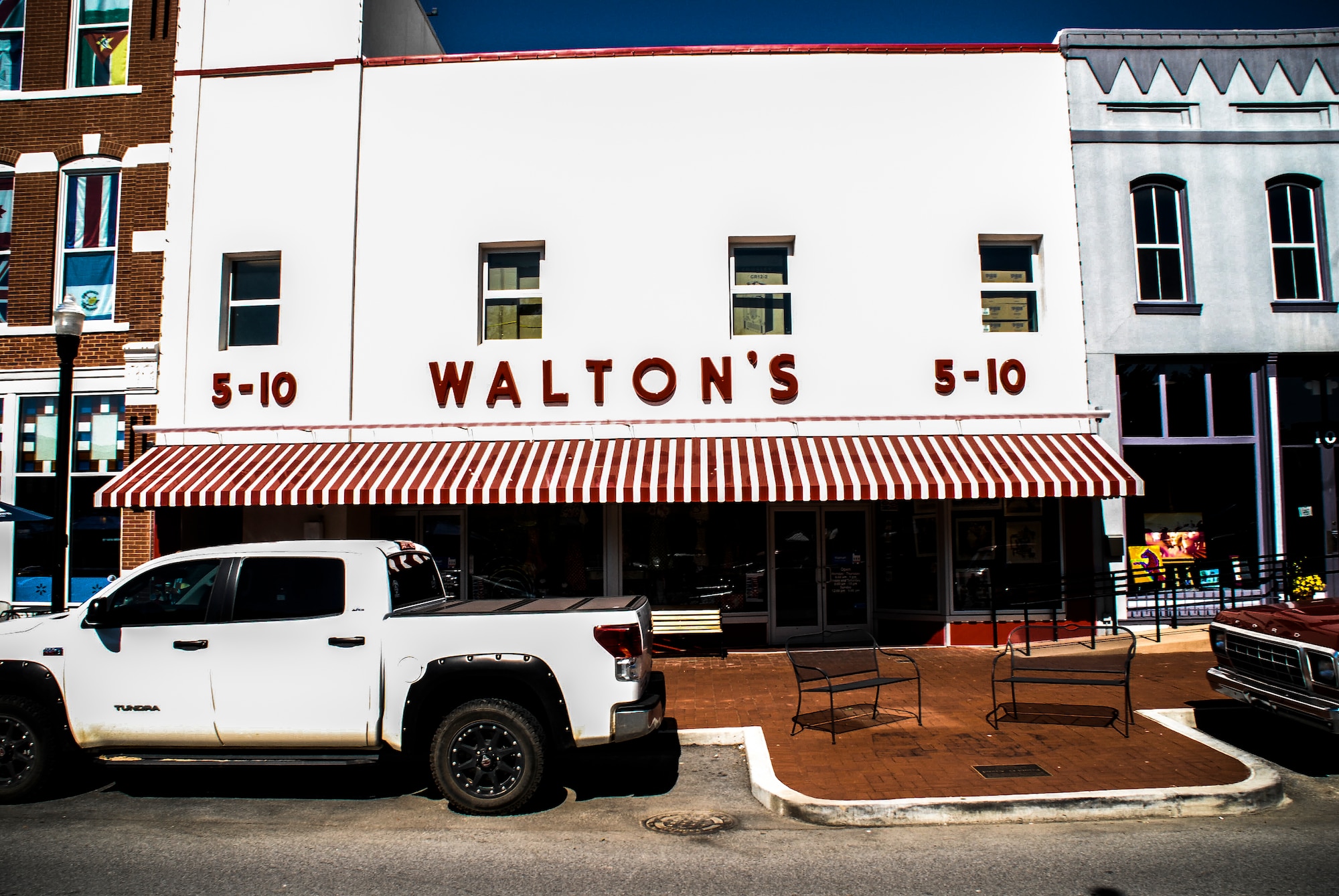 The Walton’s 5-10 general stores is the “original Wal-Mart” according to information in the Wal-Mart Visitor’s Center, pictured here May 13, 2013, in Bentonville, Ark. The store was the first one established in Bentonville by Wal-Mart founder Sam Walton. Bentonville is currently the location of Wal-Mart’s headquarters. (U.S. Air Force photo by Staff Sgt. Jake Barreiro)