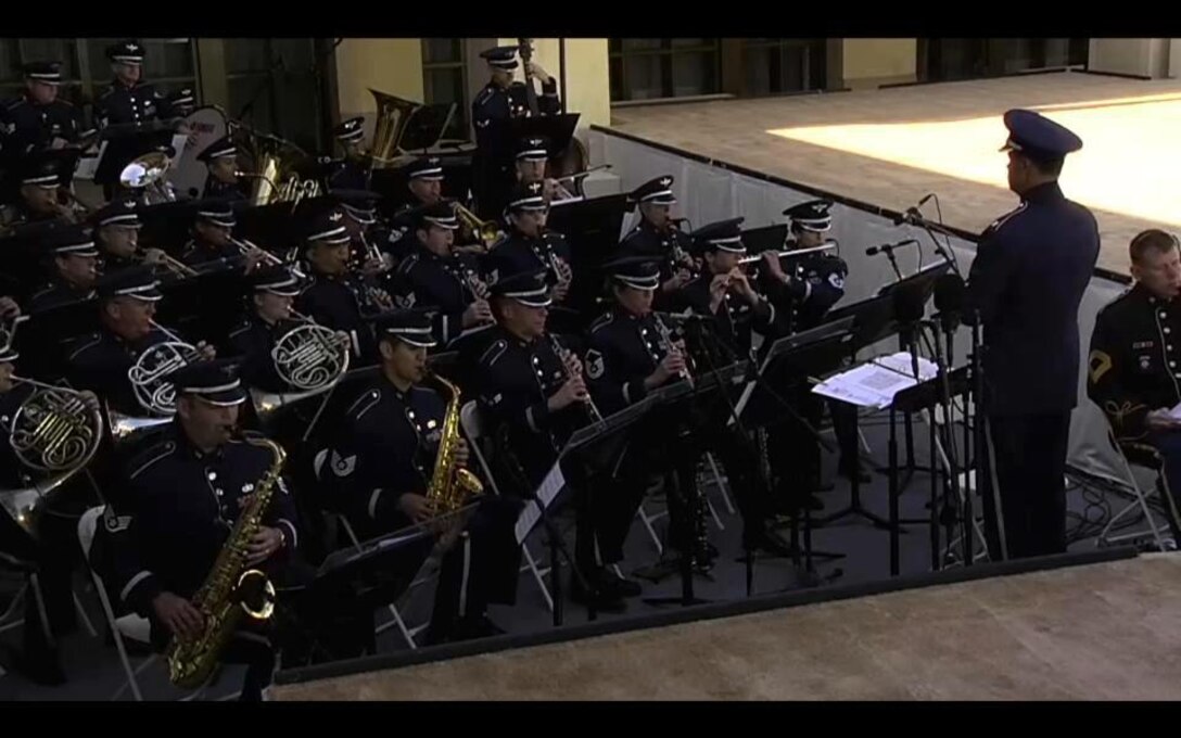 The 531st Band performs at the dedication of the George W. Bush Presidential Center.