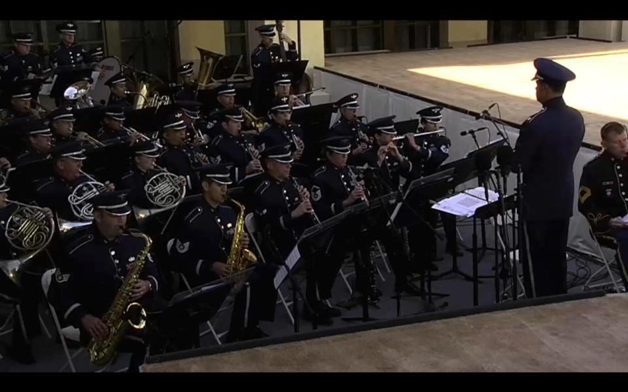 The 531st Band performs at the dedication of the George W. Bush Presidential Center.