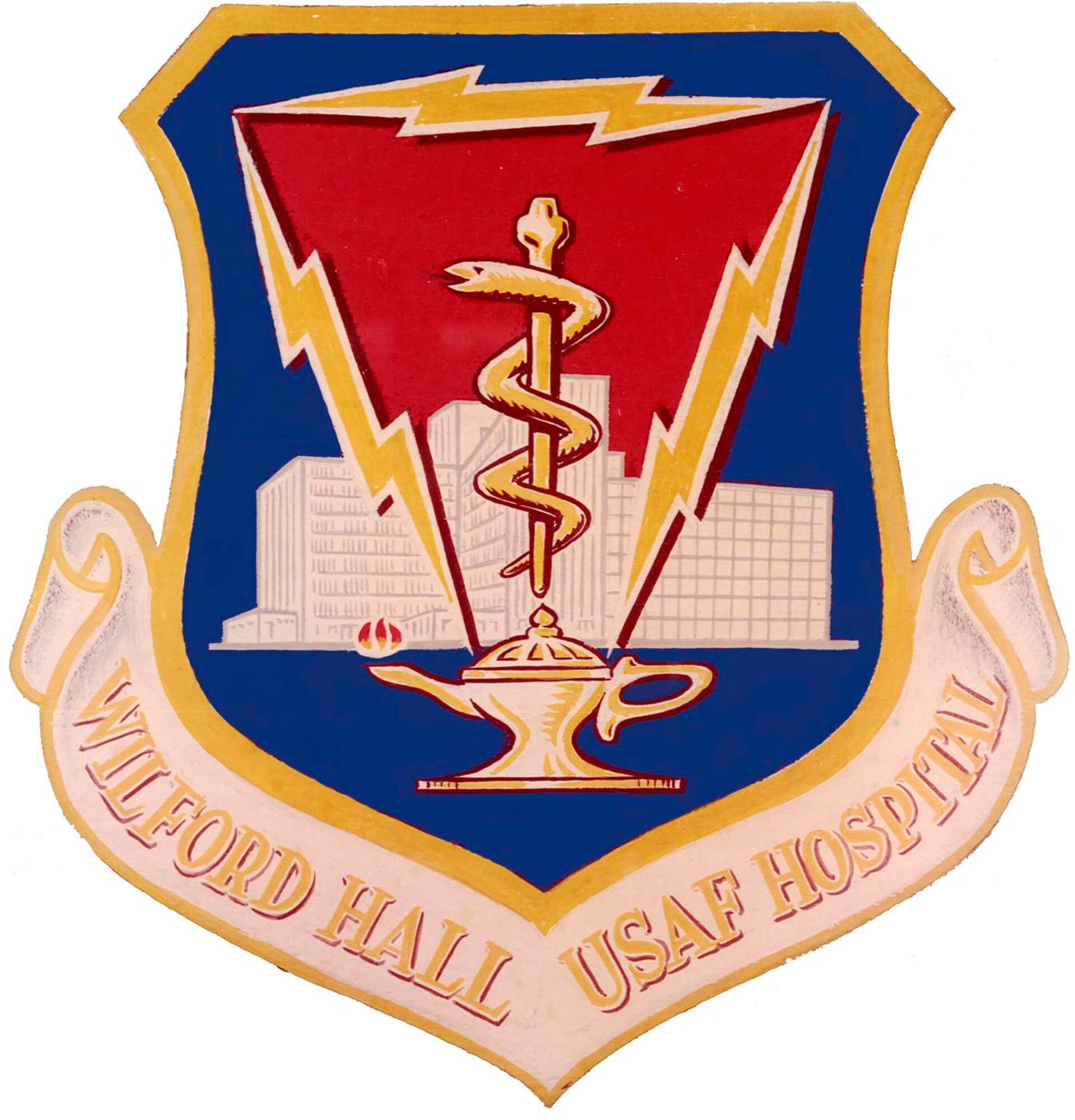 Courtesy illustration of the Wilford Hall USAF Hospital emblem.
