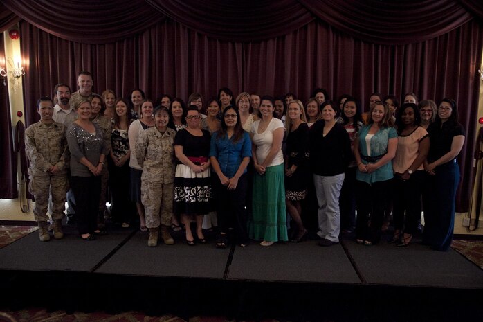 3D MLG Unit, Personal and Family Readiness (UPFRP) Volunteers are acknowledged for Volunteer Appreciation Month at the Butler Officer Club on April 3, 2013.  This event was joined by all 3D MLG Commanders, Sergeants Major, and Family Readiness Officers to recognize the volunteers for their hard work and dedication to the Marines, Sailors, and their families.