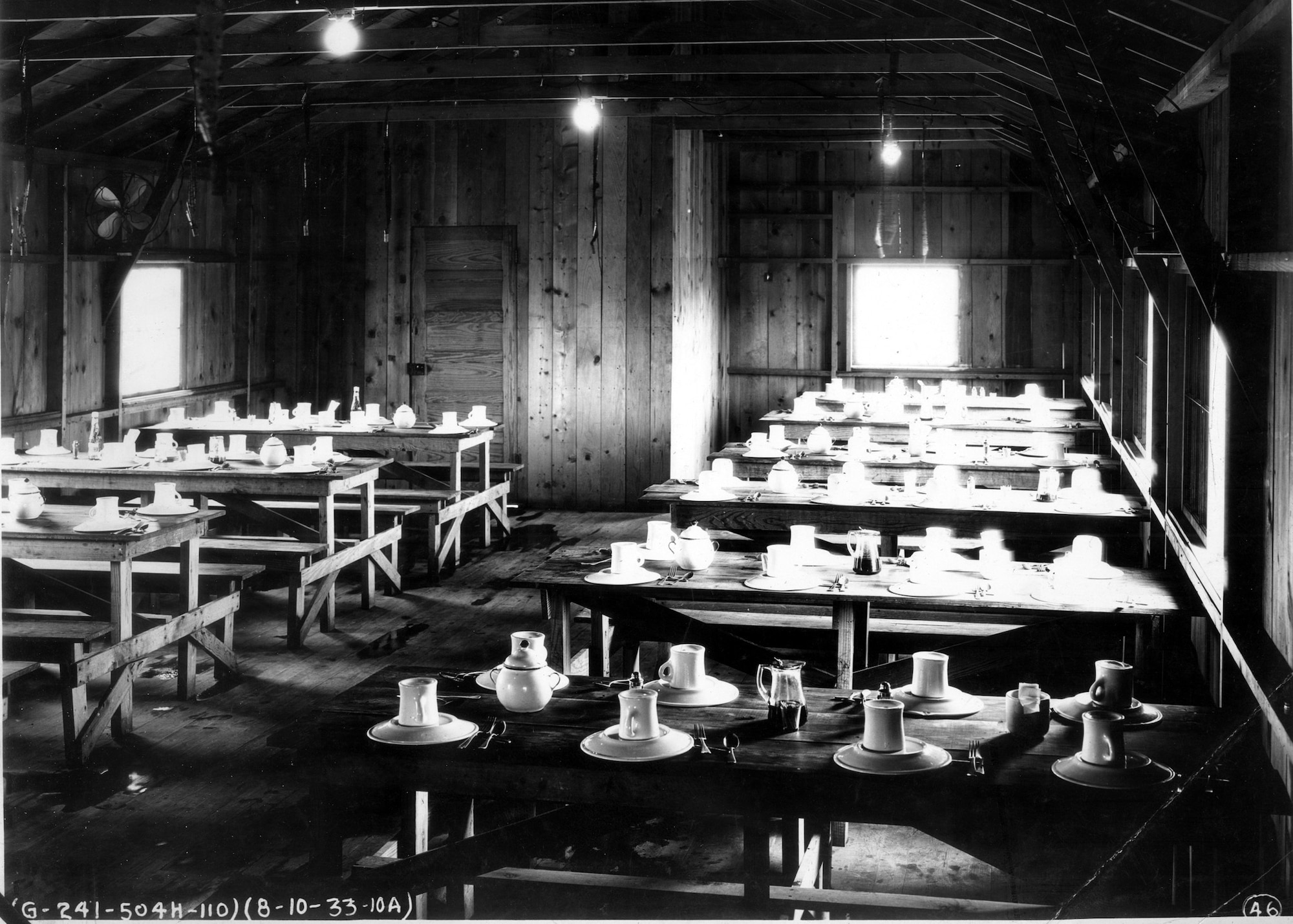 110th Observation Squadron, Missouri National Guard, mess hall at Robertson Field, Saint Louis, 1933.  (131st Bomb Wing file photo/RELEASED)