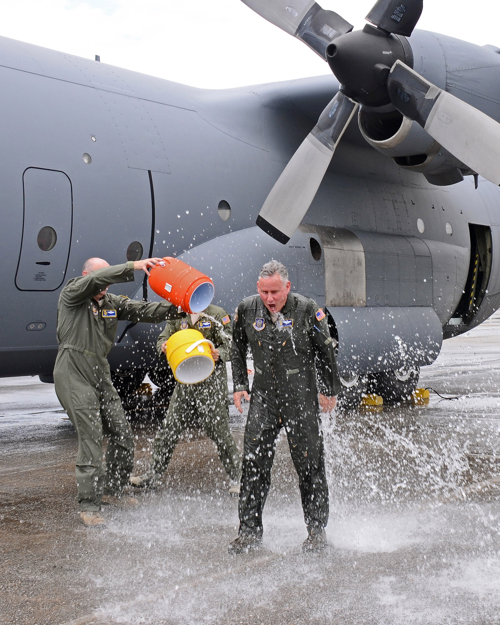 Final flight for Col. Steven Clayton prior to his retirement at Dobbins Air Reserve Base, Ga., Jun 18. (U.S. Air Force photo/Brad Fallin)