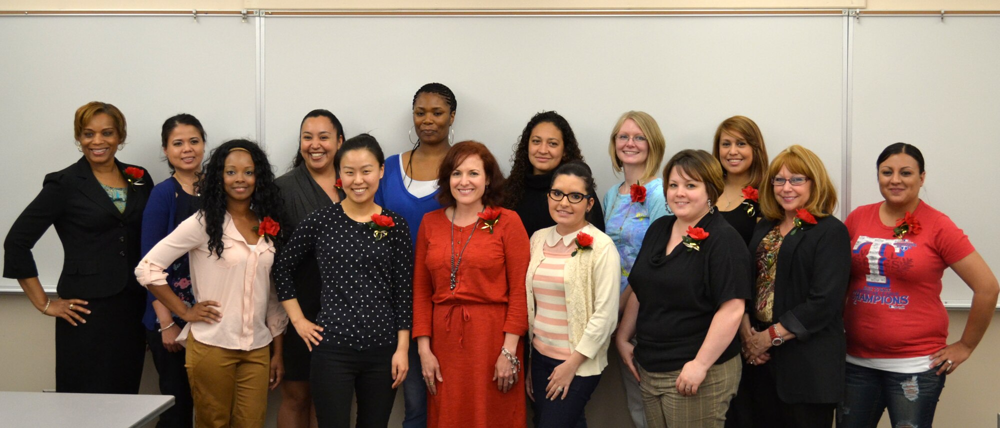 Fifteen Team Dover family members graduated from the training course Information Clerk/Customer Representative May 11, 2013, at Delaware Technical Community College in Dover, Del. The Air Force Aid Society sponsors this training through the local community to allow Dover AFB family members the opportunity to achieve higher career goals with portable job skill training. (Courtesy photo)