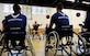 Wounded Warriors learn to play wheelchair basketball during an Air Force Wounded Warrior Adaptive Sports Training Camp at the West Fitness Center at Joint Base Andrews, Md., June 26, 2013. (U.S. Air Force photo/Senior Airman Lauren Main)