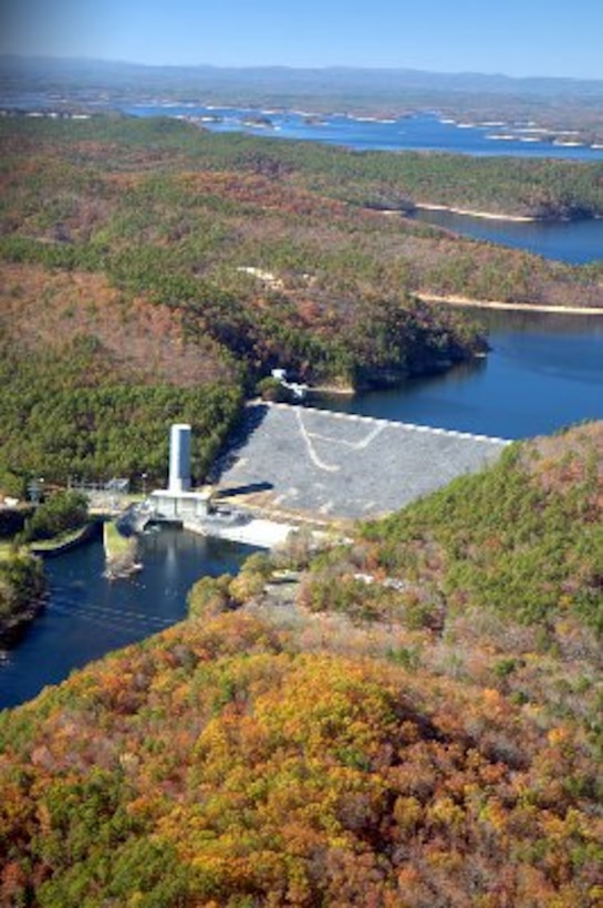 Blakely Mountain Dam by Dan Valovich, photographer.