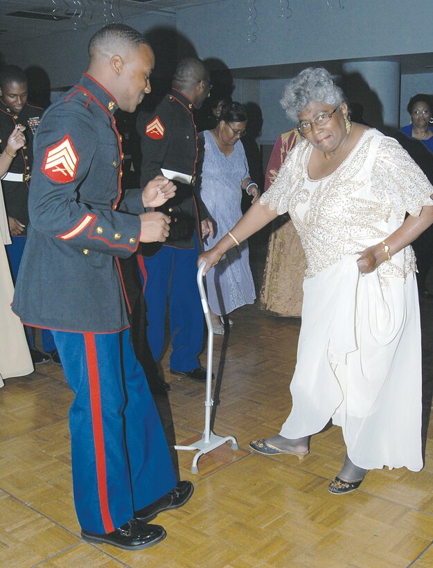 Marines participate in the Senior Prom held June 21 at the Albany James H. Gray Sr. Civic Center.